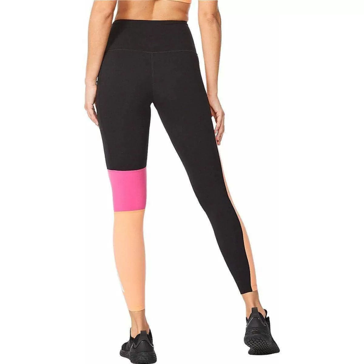 2XU Form Block Hi Rise Compression Womens Long Running Tights - Black