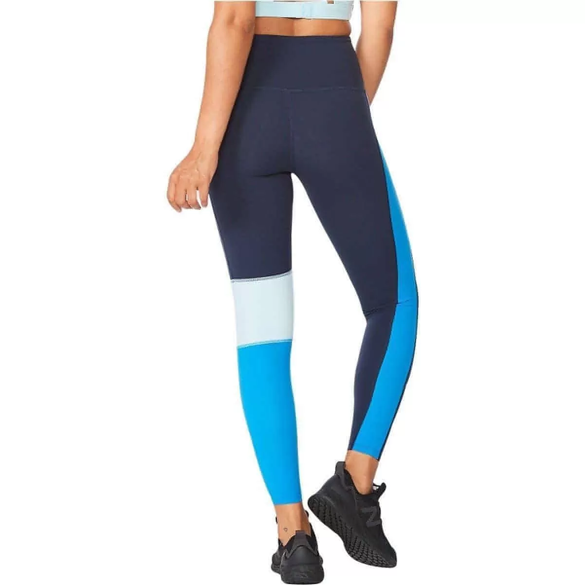 2XU Form Block Hi Rise Compression Womens Long Running Tights - Navy