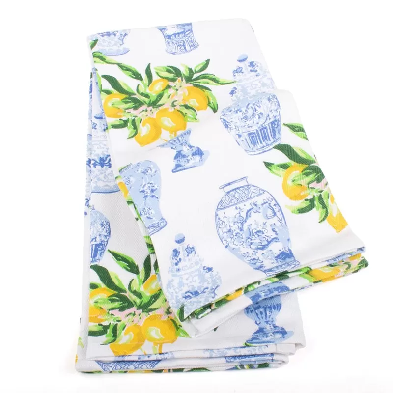 8 OAK LANE | Lemon Ginger Kitchen Towel Set