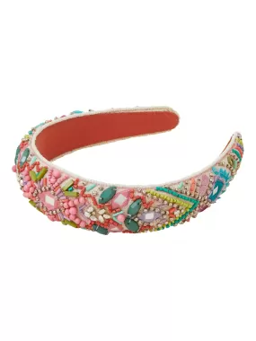 Accessorize London Women's Pink Bead Mirror Headband