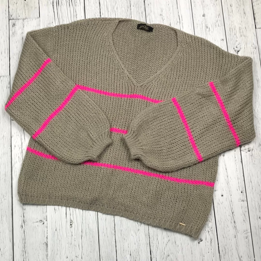 Aggel brown and pink knit sweater - Hers M