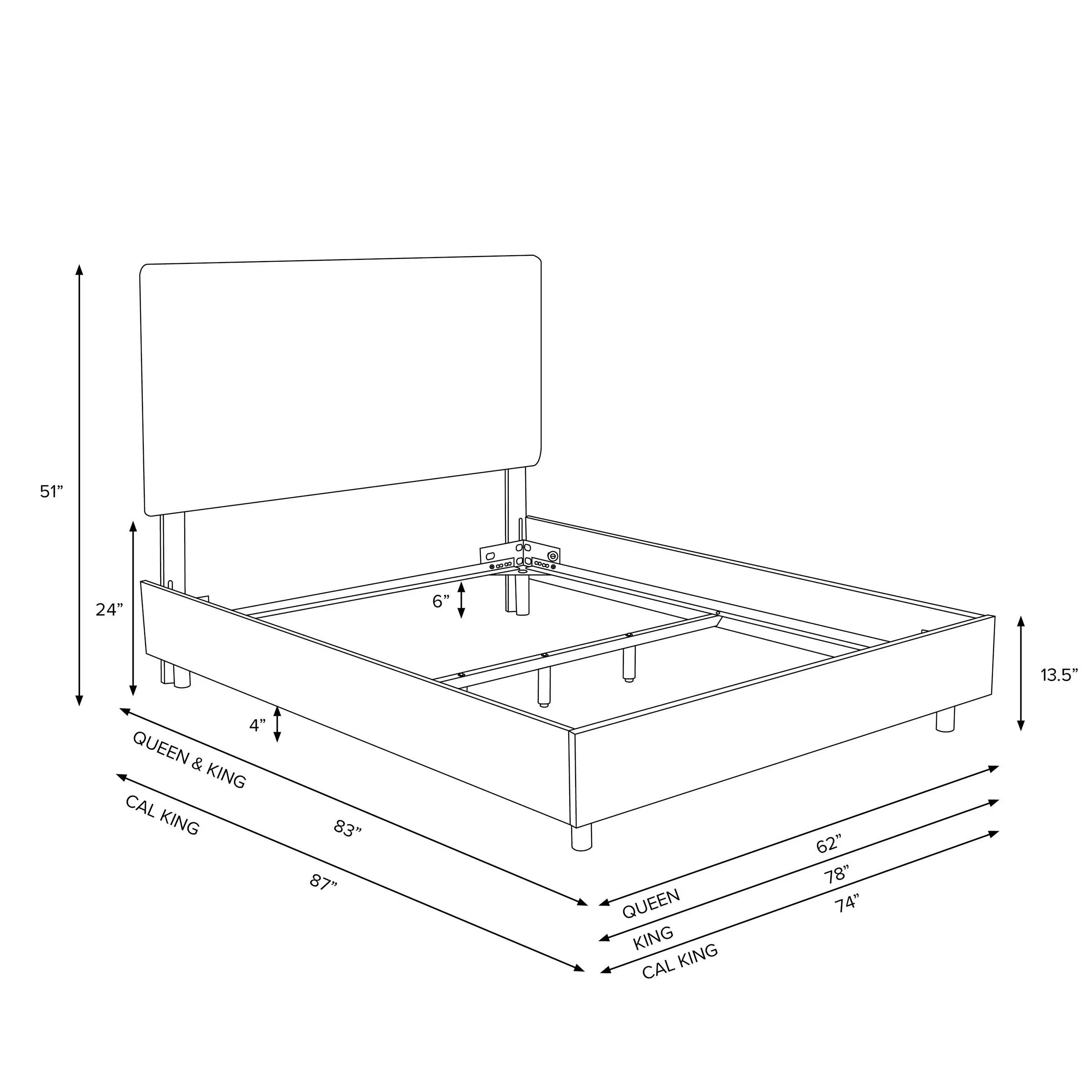 Ashland Boucle Bed with Bench