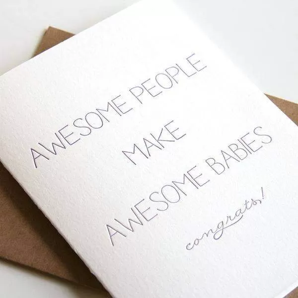 Awesome People Make Awesome Babies Greeting Card