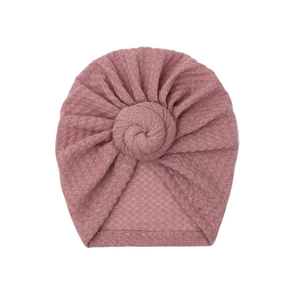 Baby Knitted Twirl Turban — Blush