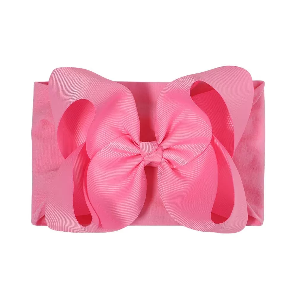 Baby Super Bow Headband in Pink