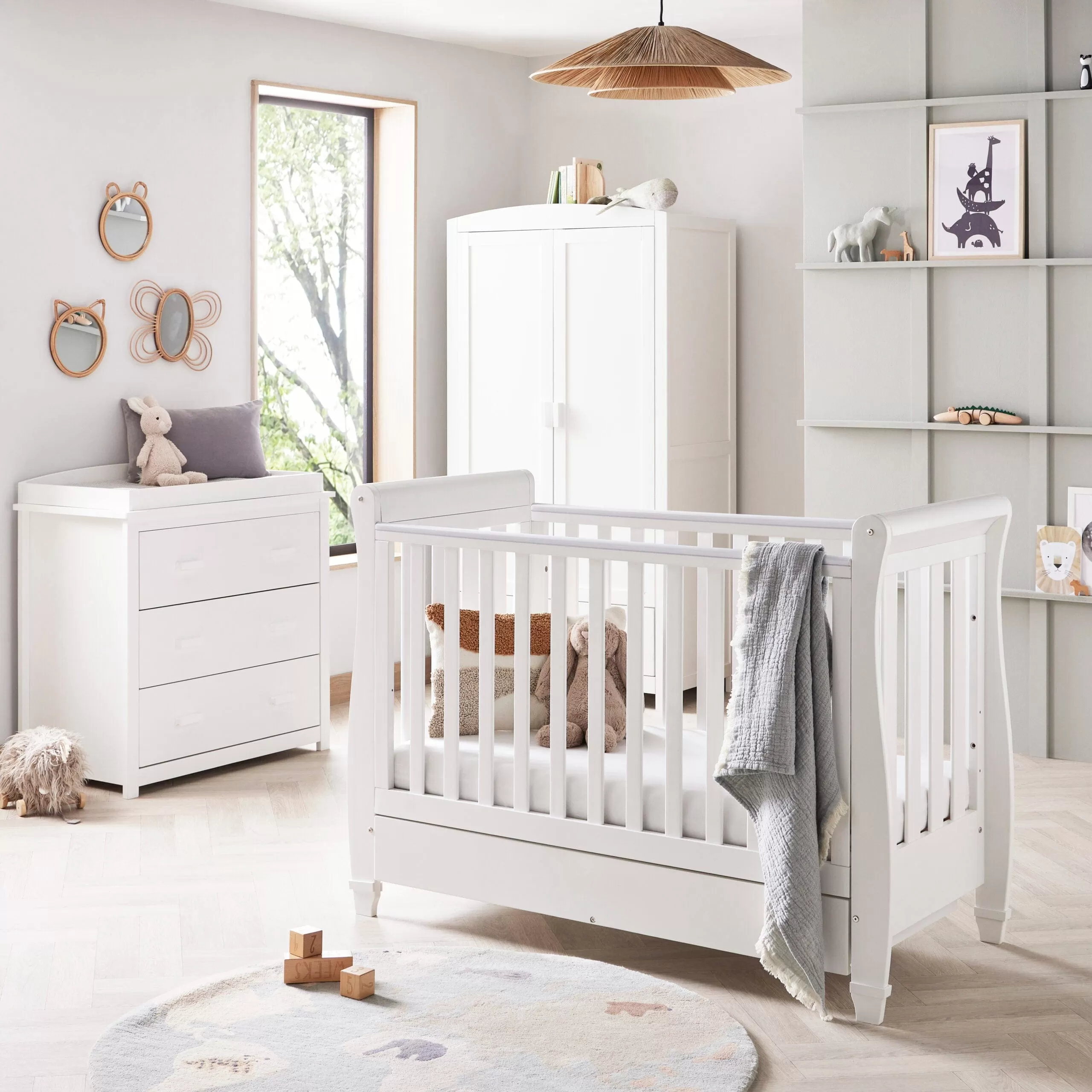 Babymore Eva 3 Piece Room Set - White