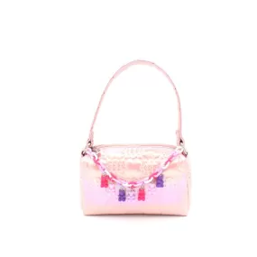 Bari Lynn Pink Bag with Gummy Bear Link Chain