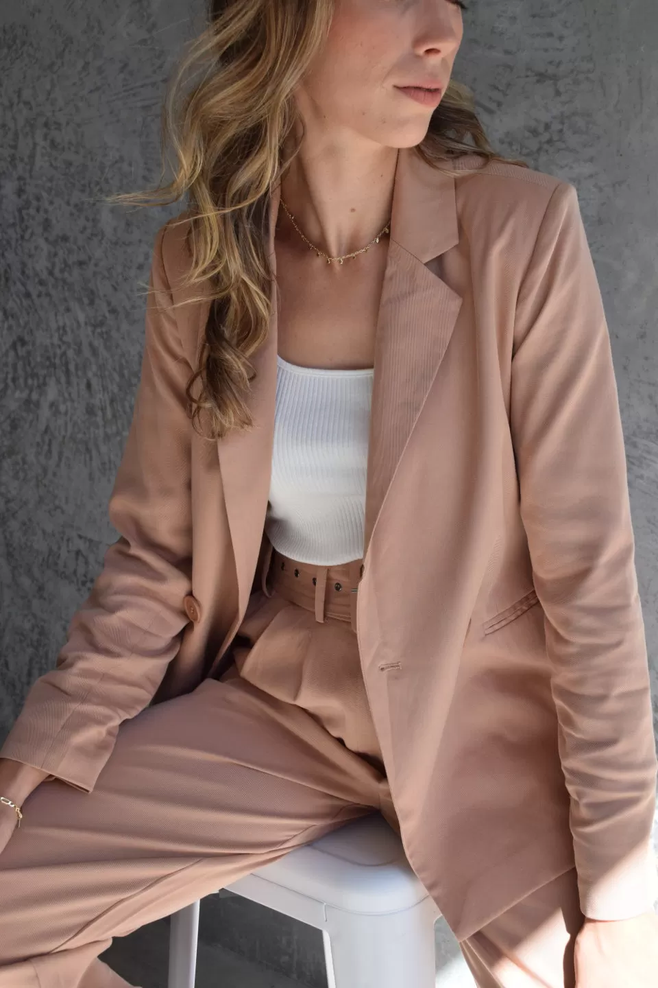 Brave Tan Boyfriend Blazer