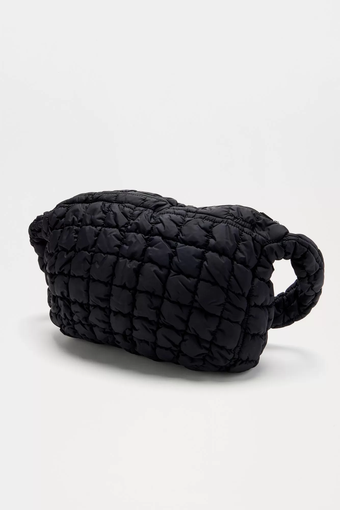 Bubble Quilted Tote Bag - Black