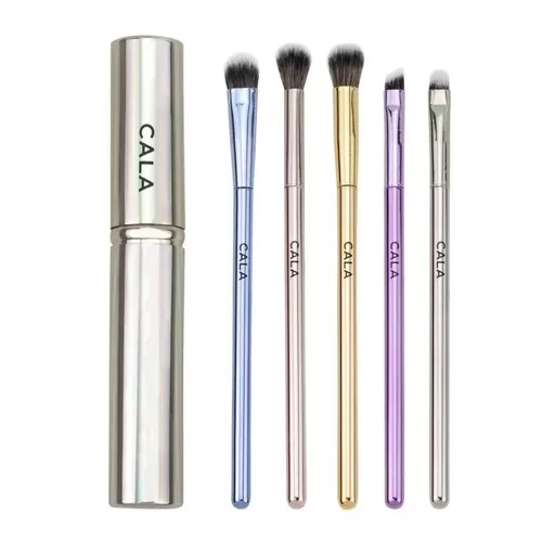 Cala Eye Need It 5-Piece Eye Makeup Brush: Mixed Metals with Color