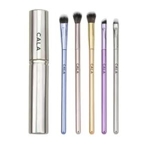 Cala Eye Need It 5-Piece Eye Makeup Brush: Mixed Metals with Color