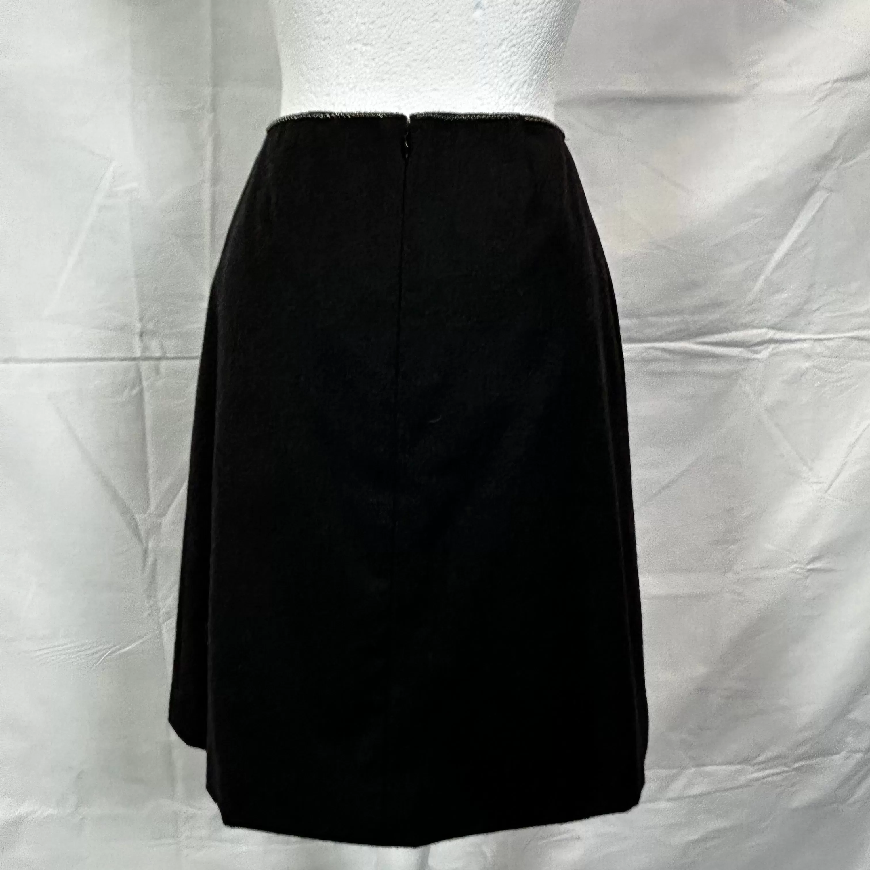 Chanel Charcoal Wool & Cashmere Midi Skirt XS/S