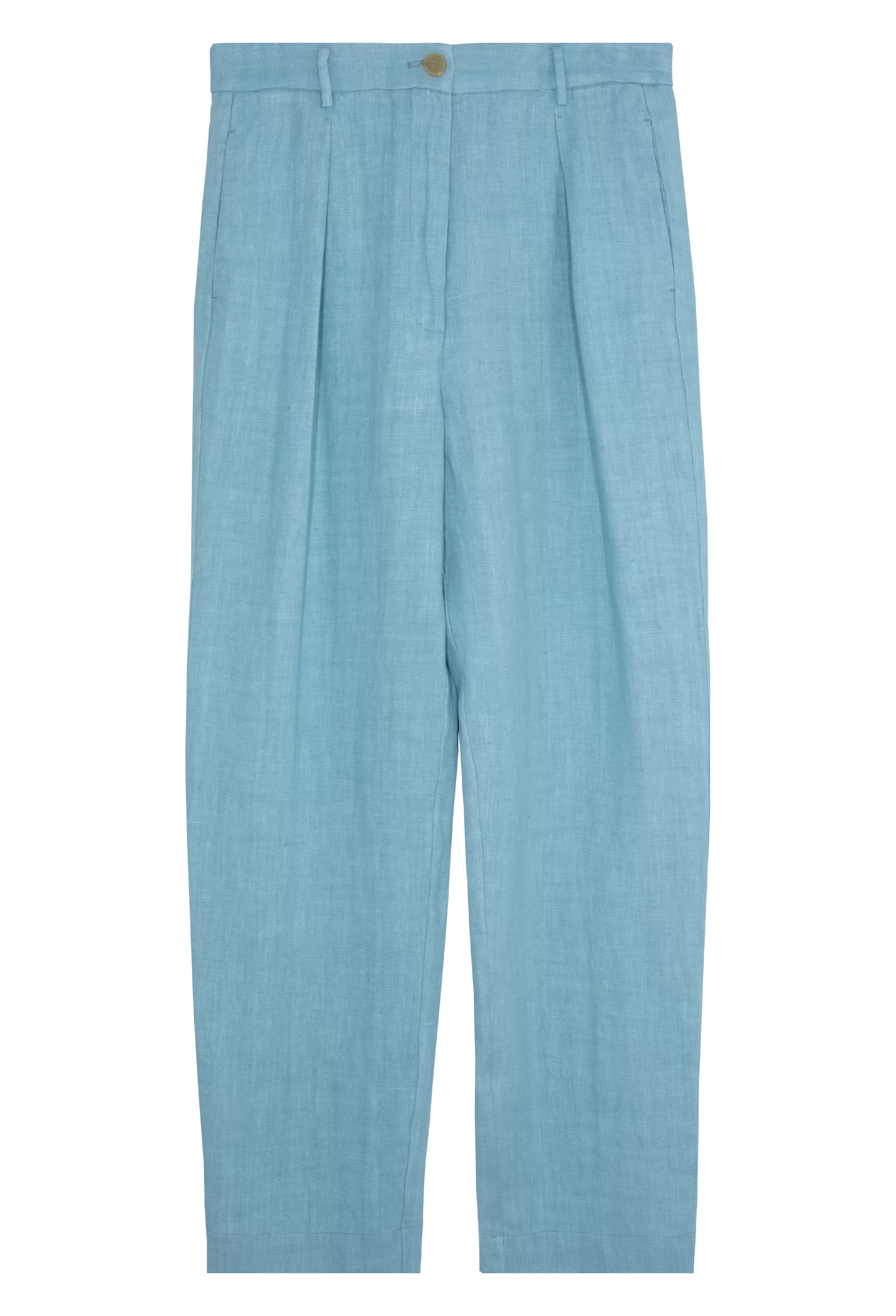 Chic Linen Canvas High Waist Pants