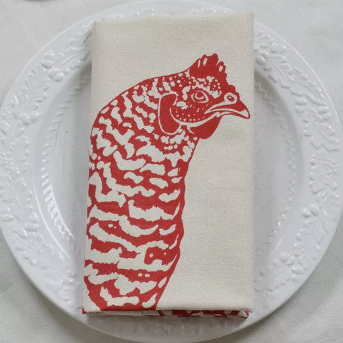 Chicken Cotton Tea Towel & Napkins