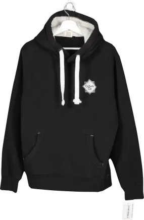 Cotton Ridge Black Clean Co Pullover Hoodie UK L