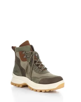 DEKE BROWN/OLIVE/STONE Round Toe Boots