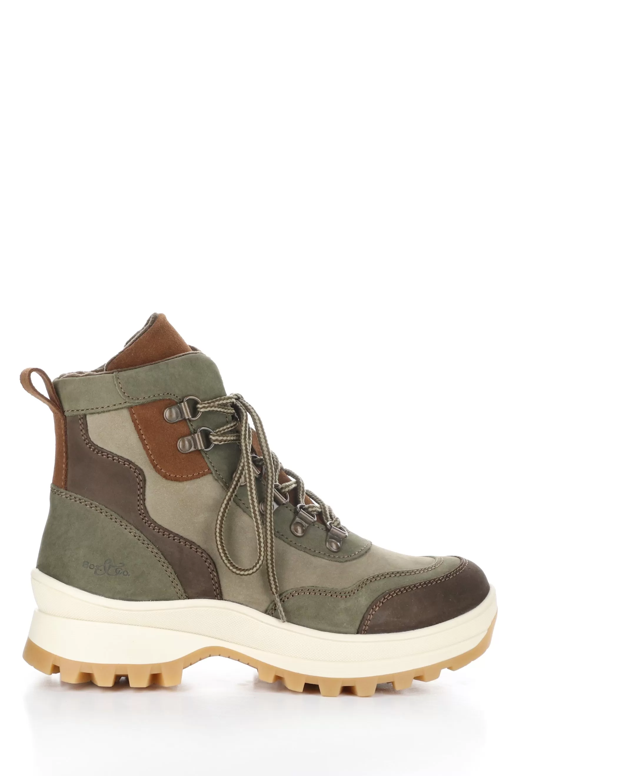 DEKE BROWN/OLIVE/STONE Round Toe Boots