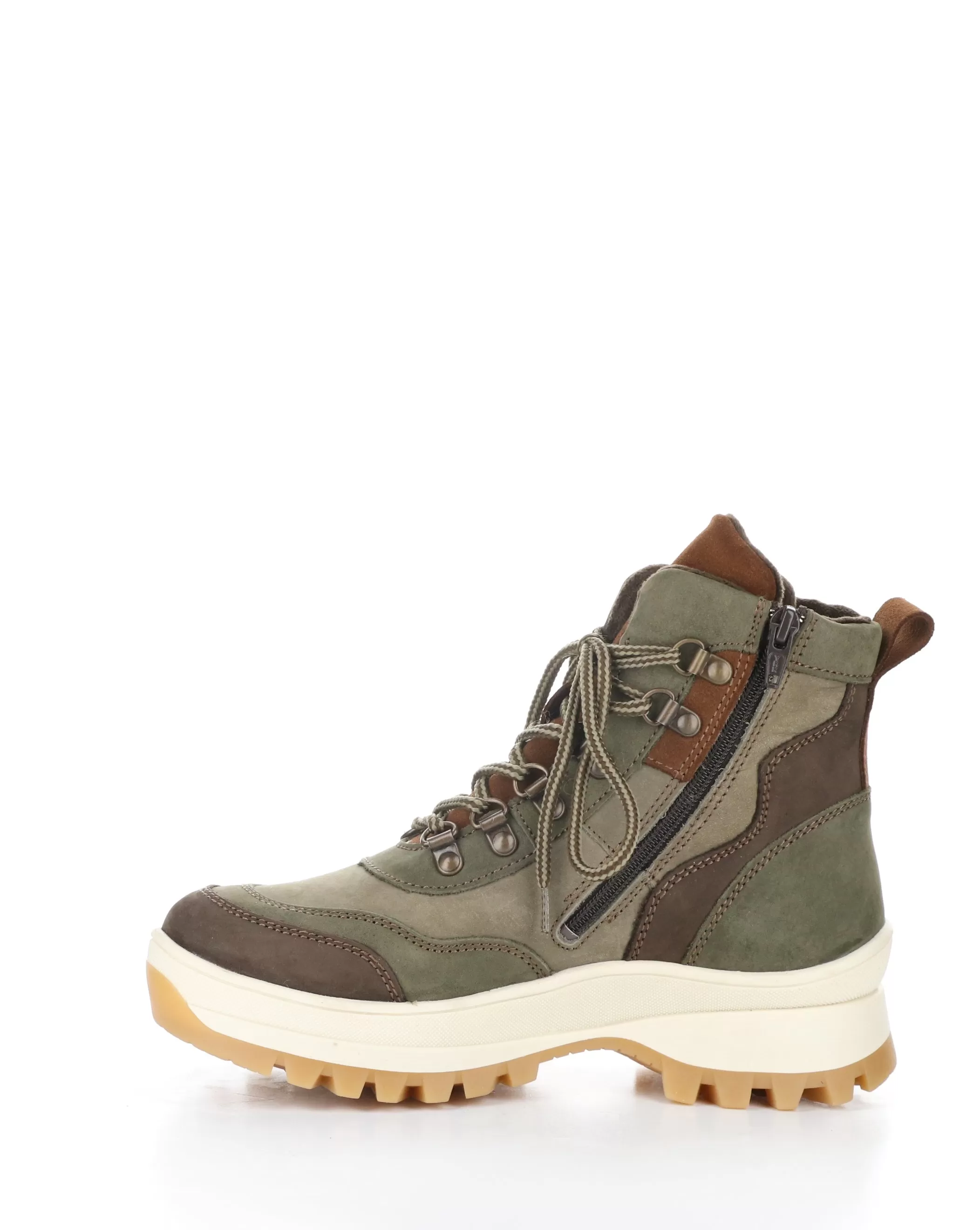 DEKE BROWN/OLIVE/STONE Round Toe Boots