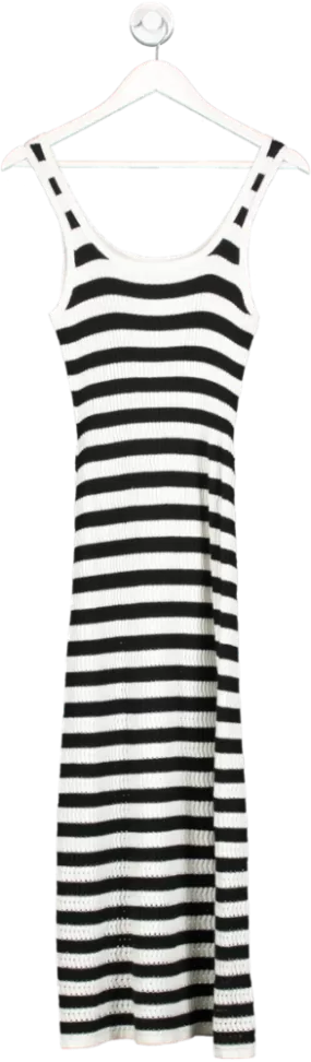 EVERLANE White Striped Ribbed Tank Dress UK S