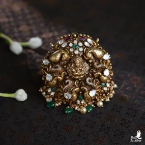 Gold Plated Polki Nakash Pendant - 2830