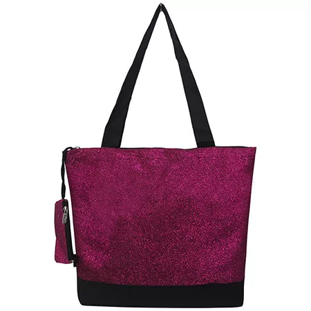 Hot Pink Glitter NGIL Canvas Tote Bag