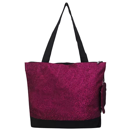 Hot Pink Glitter NGIL Canvas Tote Bag