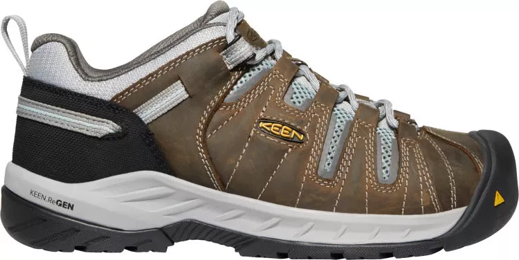 'Keen Utility' Women's Flint II EH Steel Toe - Cascade Brown / Surf Spray