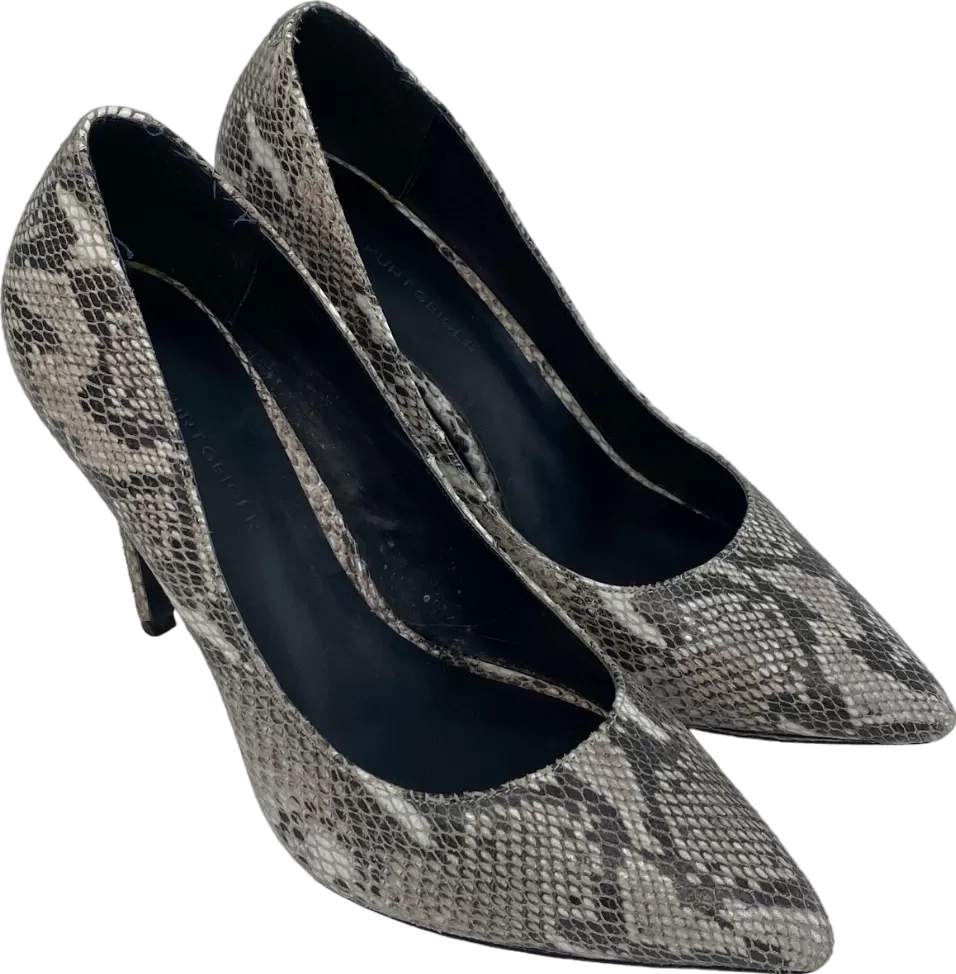 KG Kurt Geiger Grey Snake Print Pointed Toe Heels UK 4 EU 37 👠