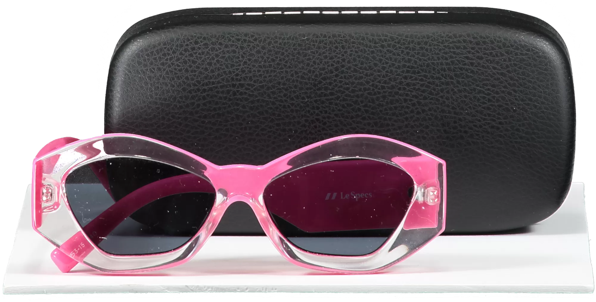 Le Specs Luxe Pink The Ginchiest Sunglasses  in case