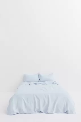 Linen Duvet Cover Blue Haze