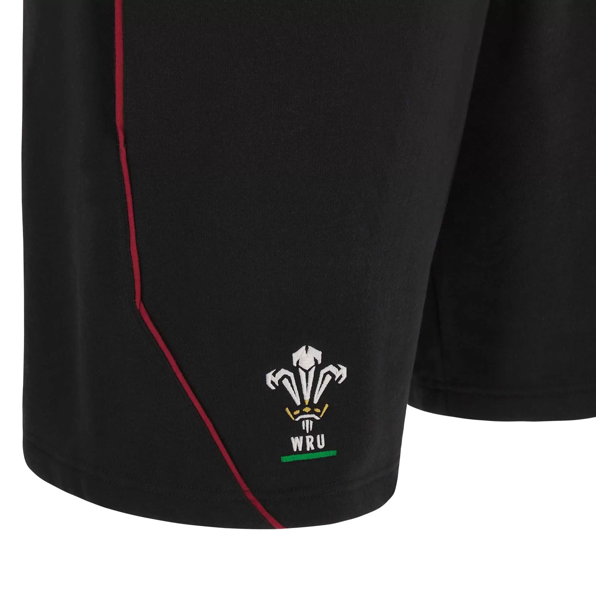 Macron Men's Wales Rugby Bermuda Travel Shorts 23/24 - Black