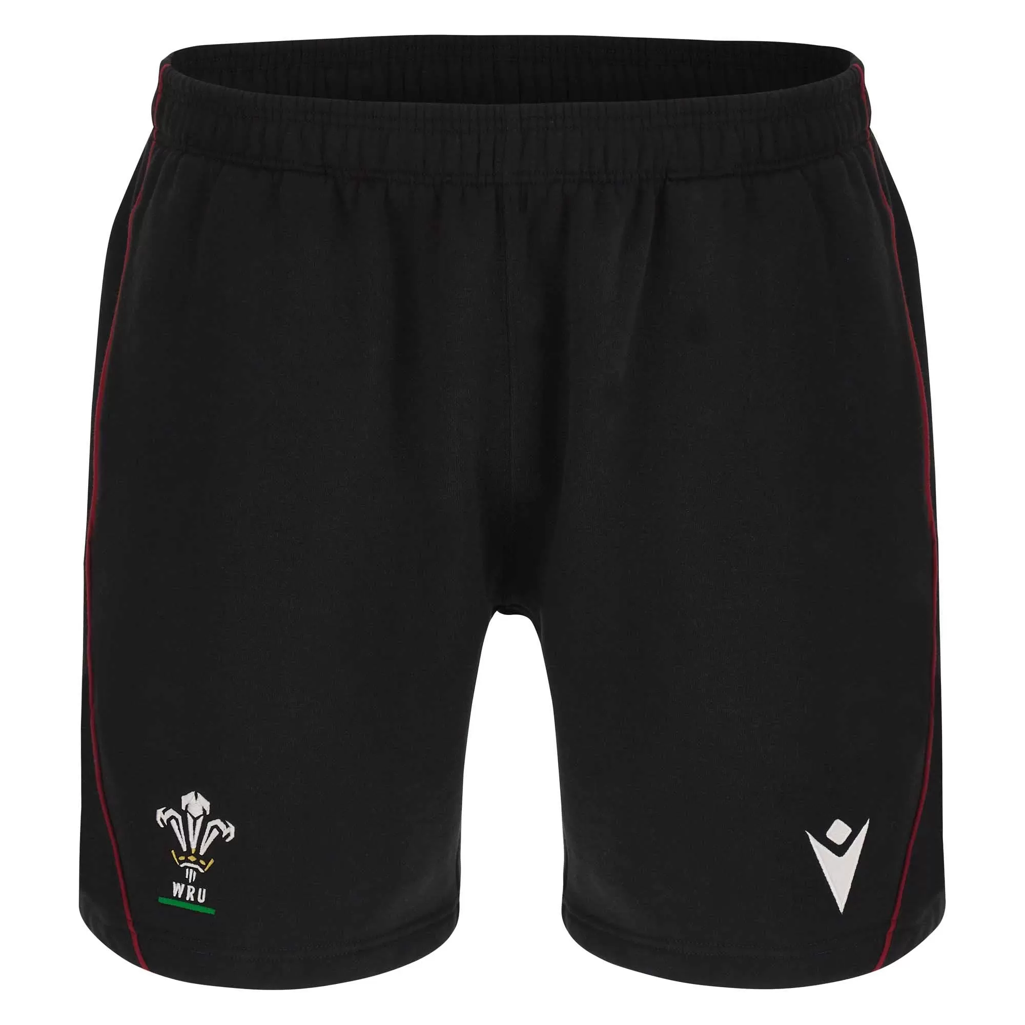 Macron Men's Wales Rugby Bermuda Travel Shorts 23/24 - Black