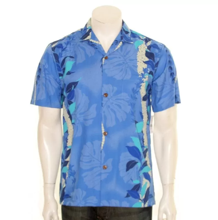 Maile Monstera Panel Aloha Shirt