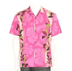 Maile Monstera Panel Aloha Shirt