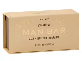 Man Bar Malt & Espresso Hydrating Soap Bar - 10oz, Energizing Fragrance for a Confident Start