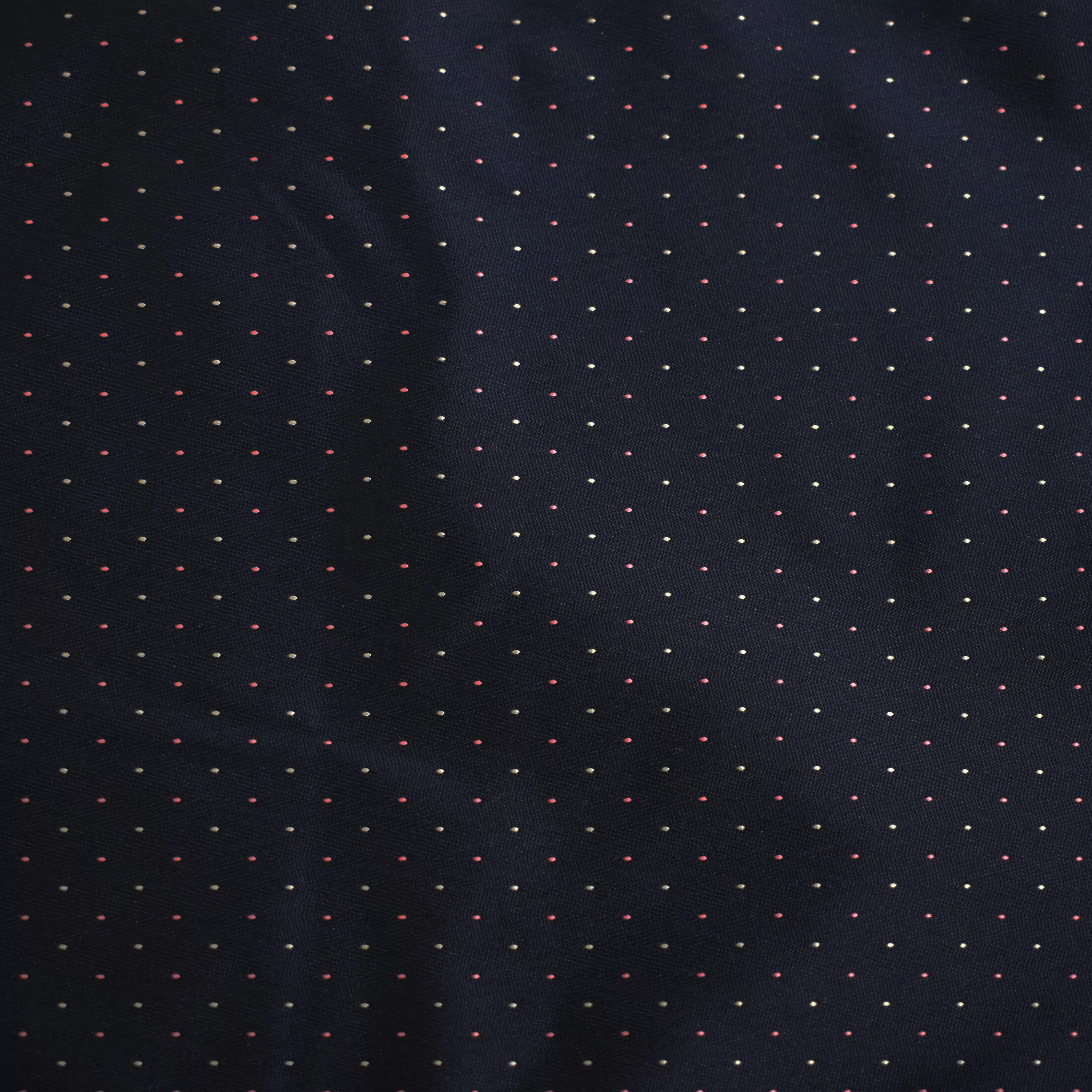 Mens Neck Tie - Navy Pink Micro Polkadot