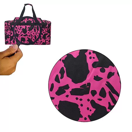 Neon Cow Hot Pink NGIL Canvas 23 Duffle Bag