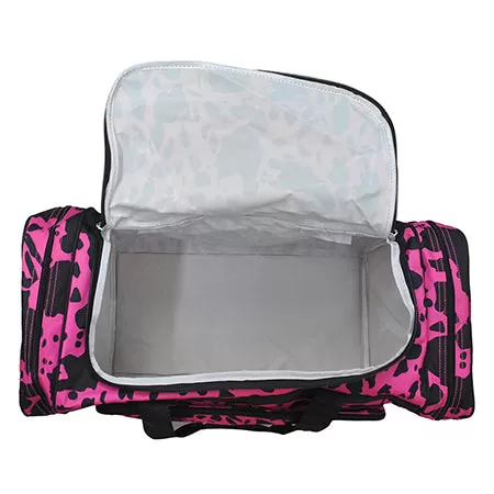 Neon Cow Hot Pink NGIL Canvas 23 Duffle Bag