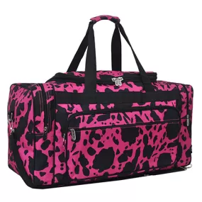 Neon Cow Hot Pink NGIL Canvas 23 Duffle Bag