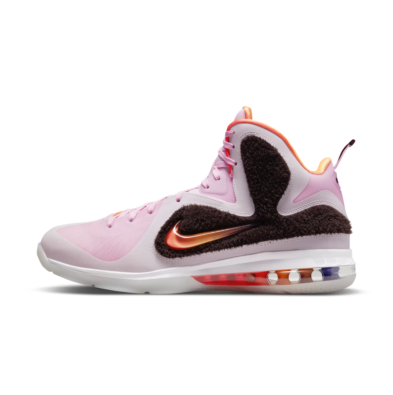 NIKE LEBRON IX - REGAL PINK/MULTI-COLOR-VELVET BROWN