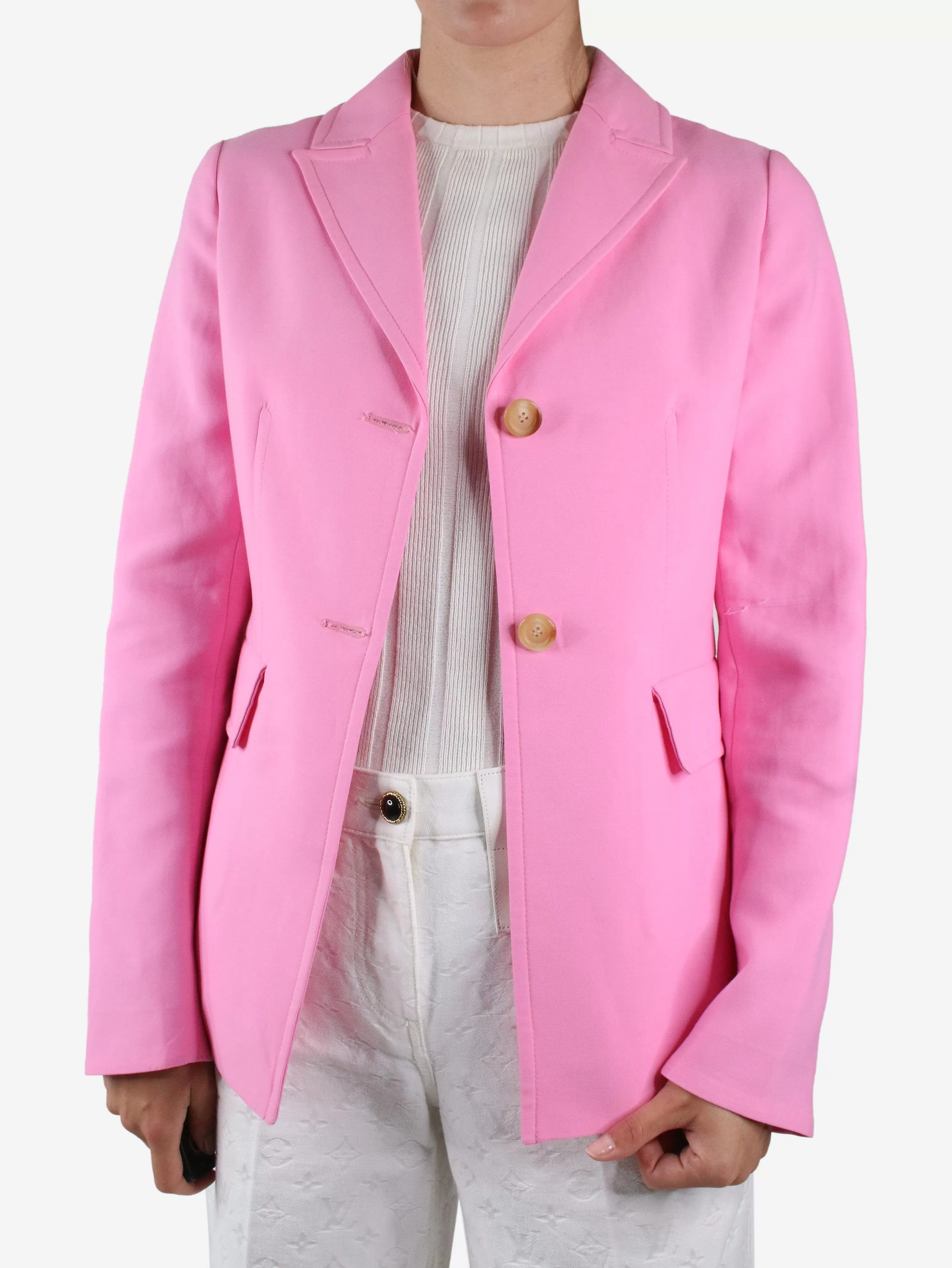 Pink single-breasted blazer - size EU 42