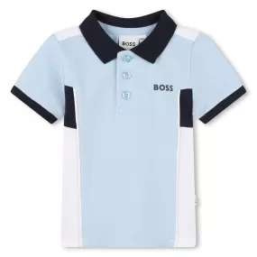 Polo para bebé azul Boss