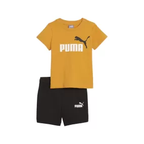 Puma children's t-shirt and shorts set Minicats 845839-91 ocher yellow