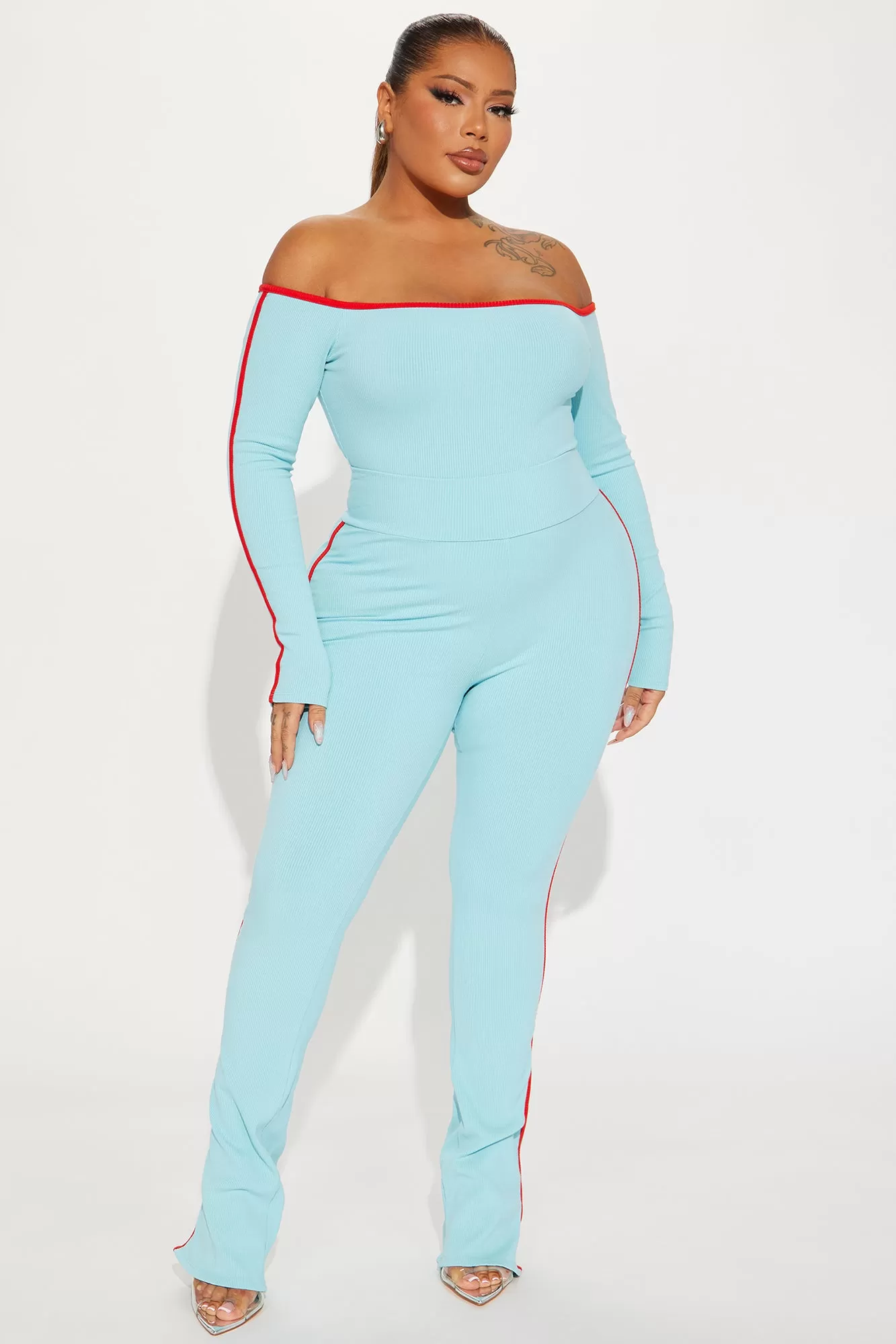 Ralene Snatched Pant - Turquoise/combo