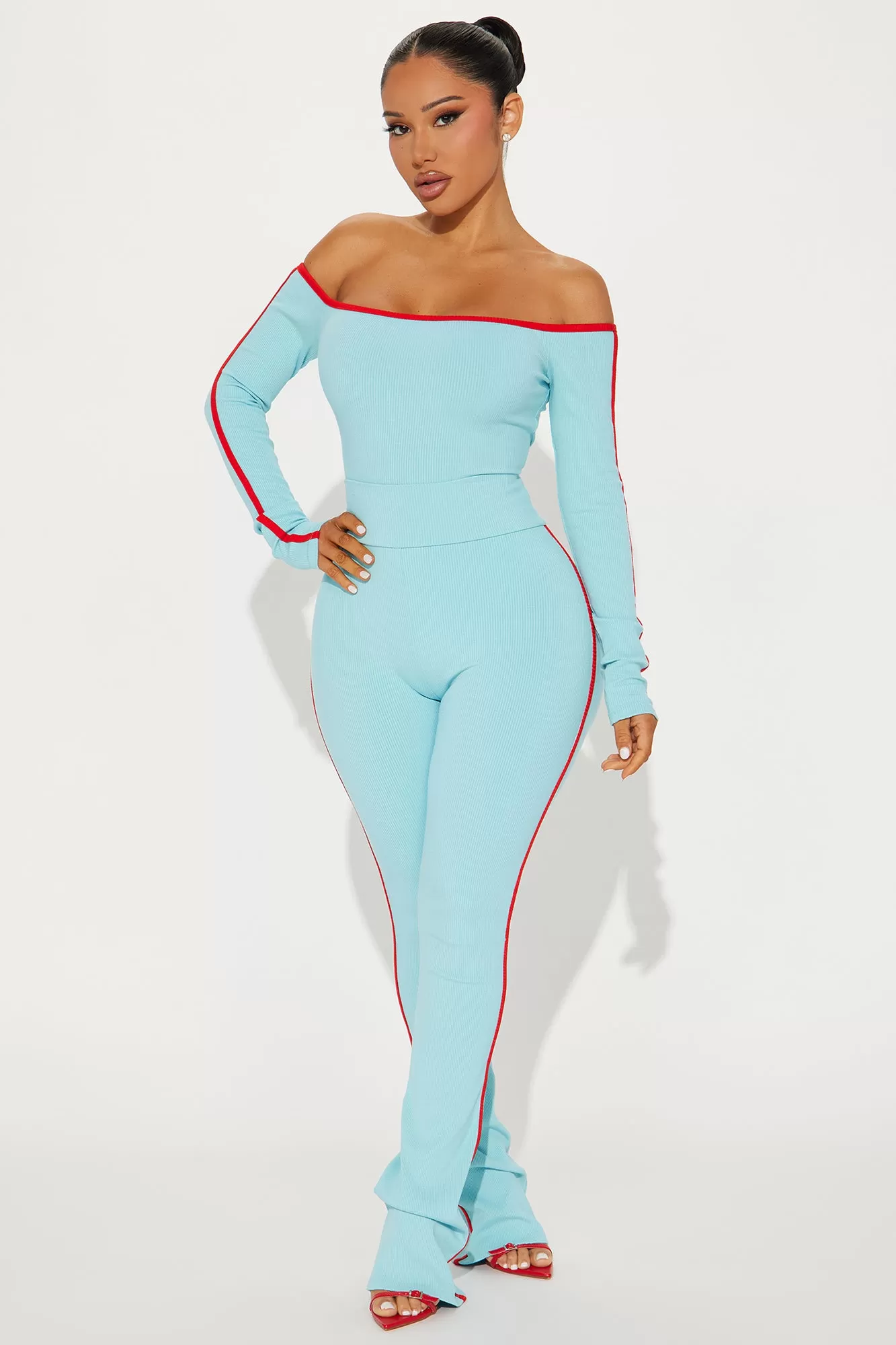 Ralene Snatched Pant - Turquoise/combo