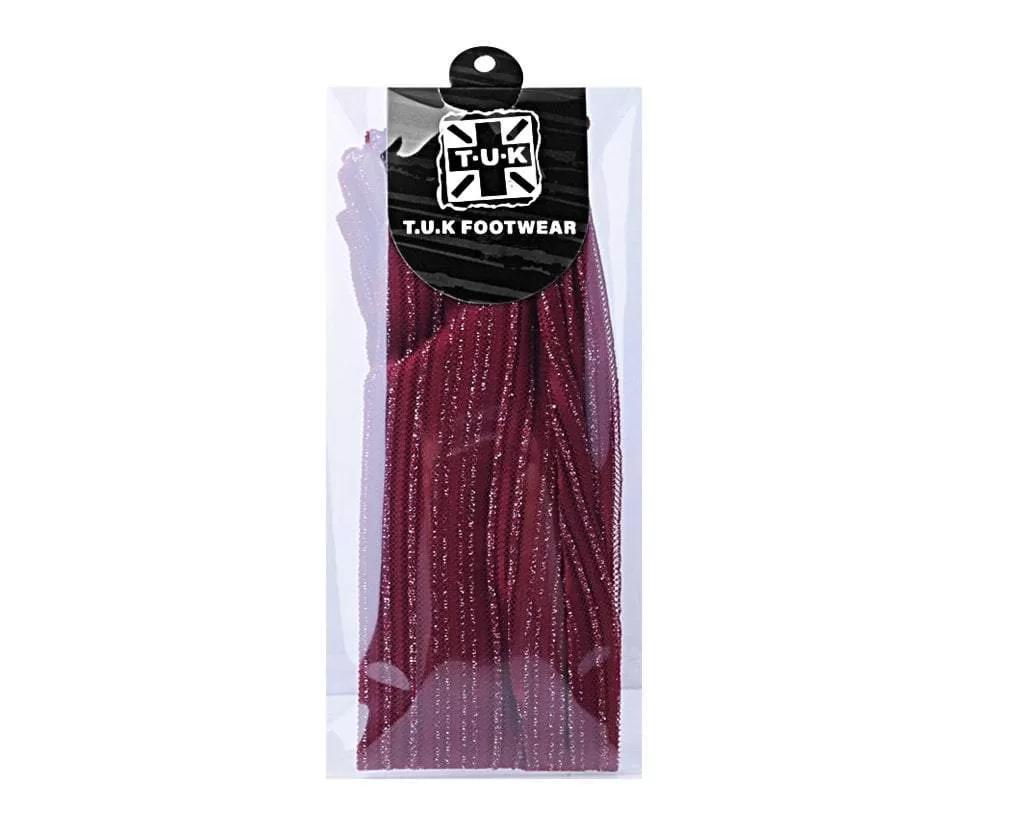 Red Lettuce Trim Lace Sock