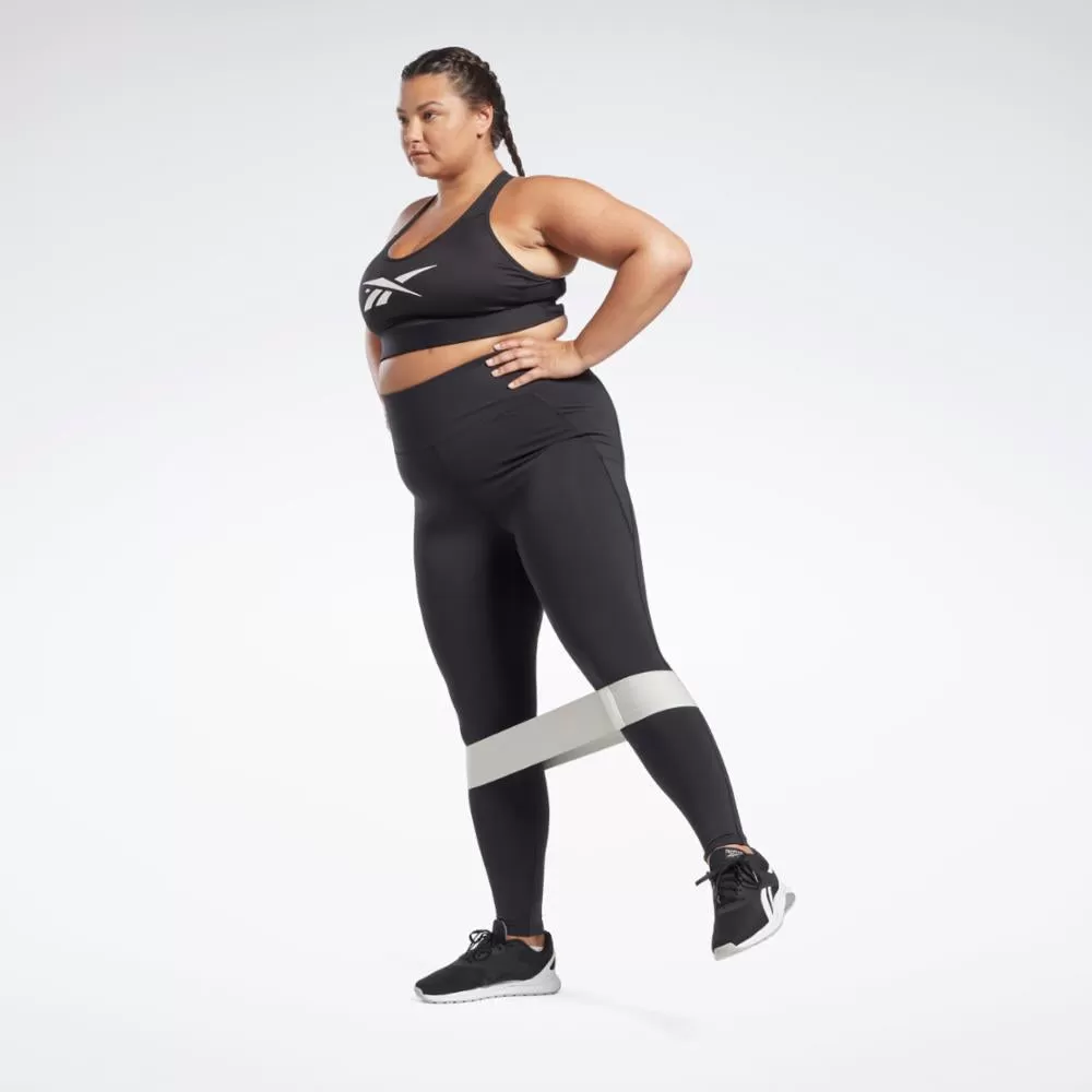 Reebok Apparel Women Lux High-Waisted Leggings (Plus Size) BLACK