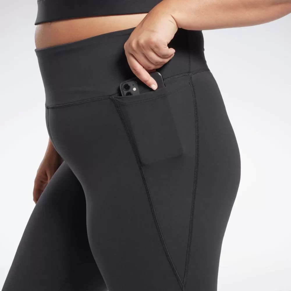 Reebok Apparel Women Lux High-Waisted Leggings (Plus Size) BLACK