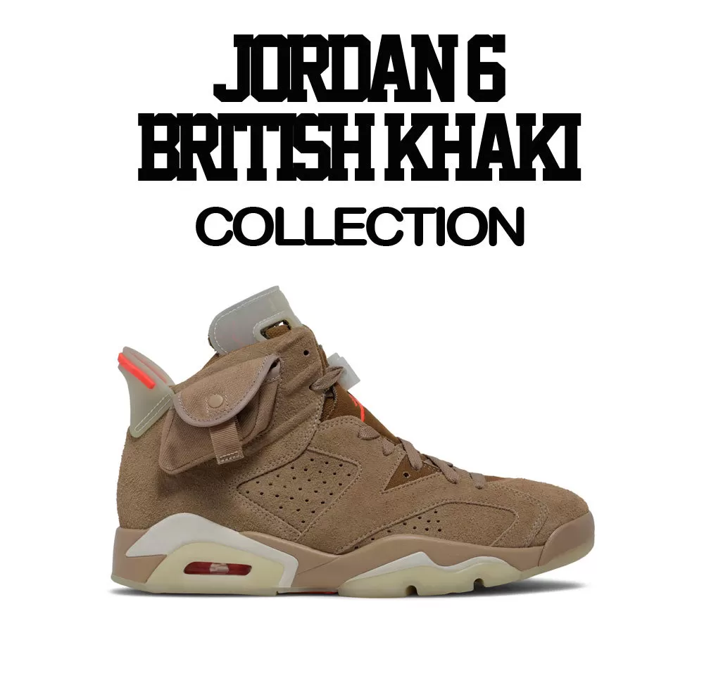 Retro 6 British Khaki Shirt - Scared Money -Khaki