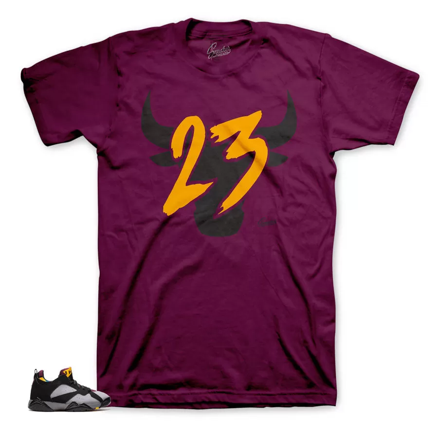 Retro 7 Low Bordeaux Shirt - Toro - Maroon